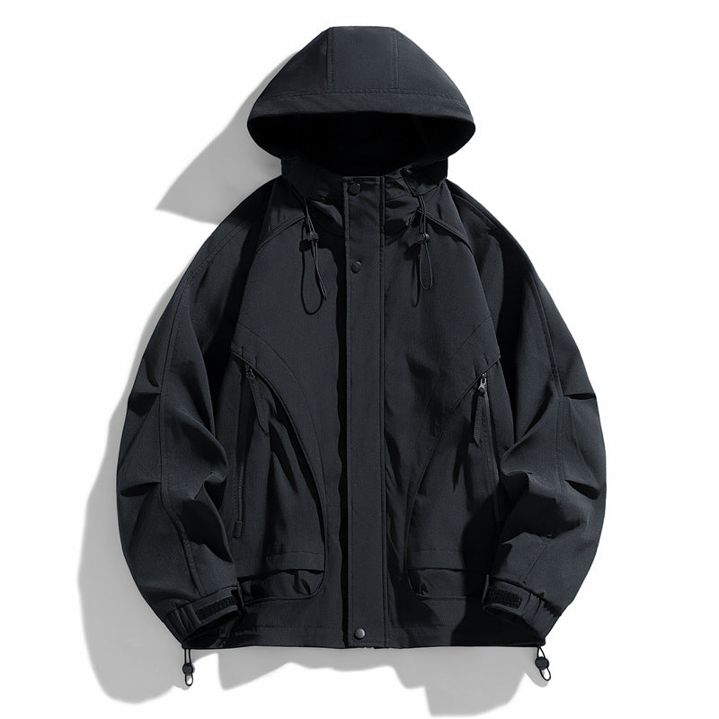Men's Lightweight Hooded Trench Jacket