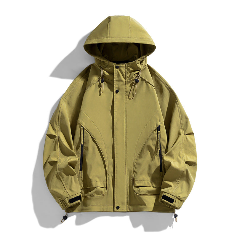 Men's Lightweight Hooded Trench Jacket