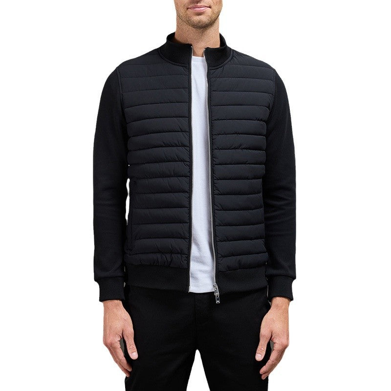 Men’s Lightweight Stand-Collar Knit Stitch Jacket