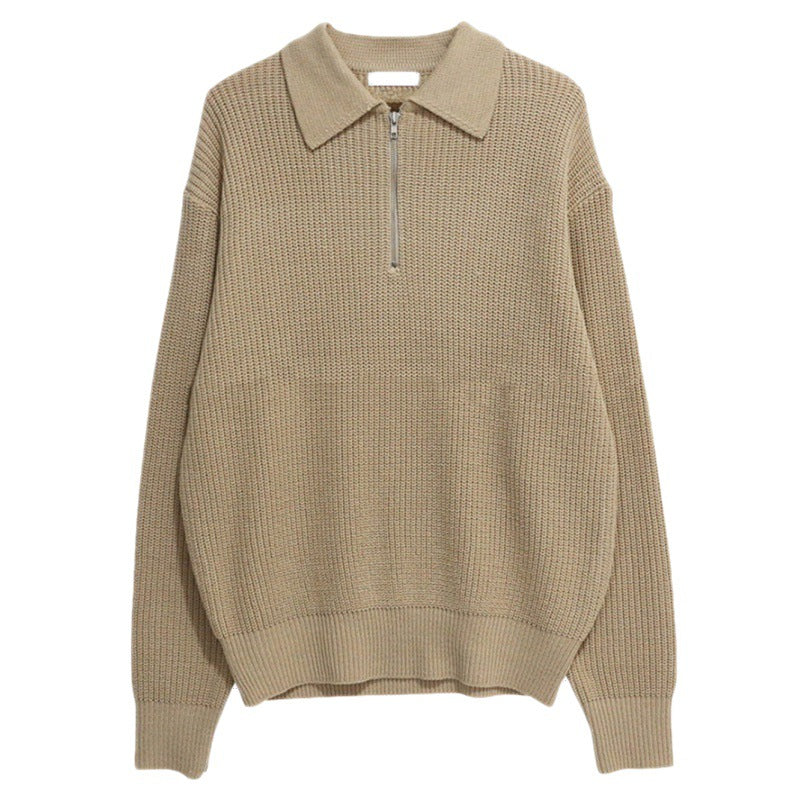 Men’s Long-Sleeve Solid Knit Sweater