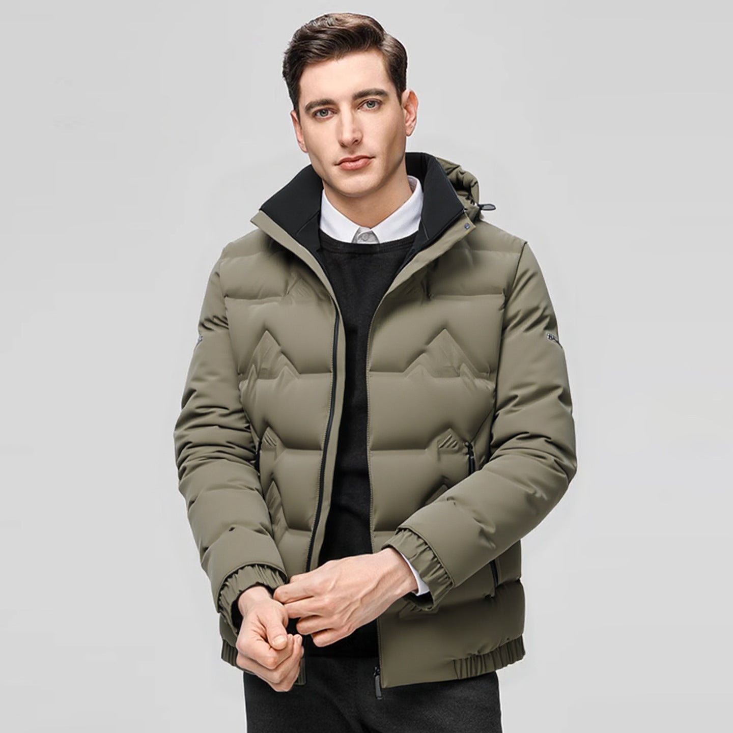 Men’s Thick Stand-Collar Winter Cotton Jacket