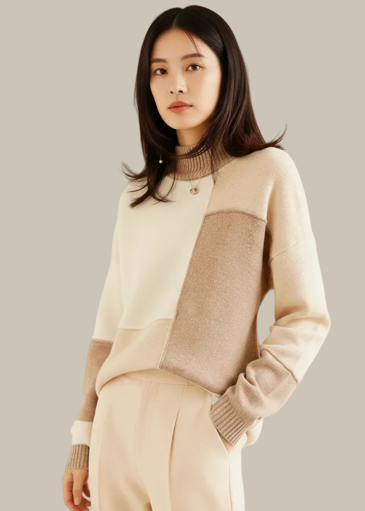 The Geometric Stitch Knit Sweater