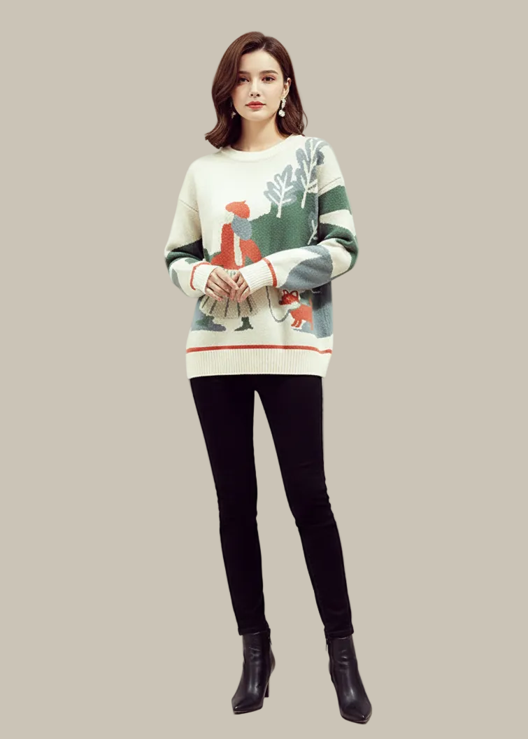 The Floral Crochet Knit Sweater