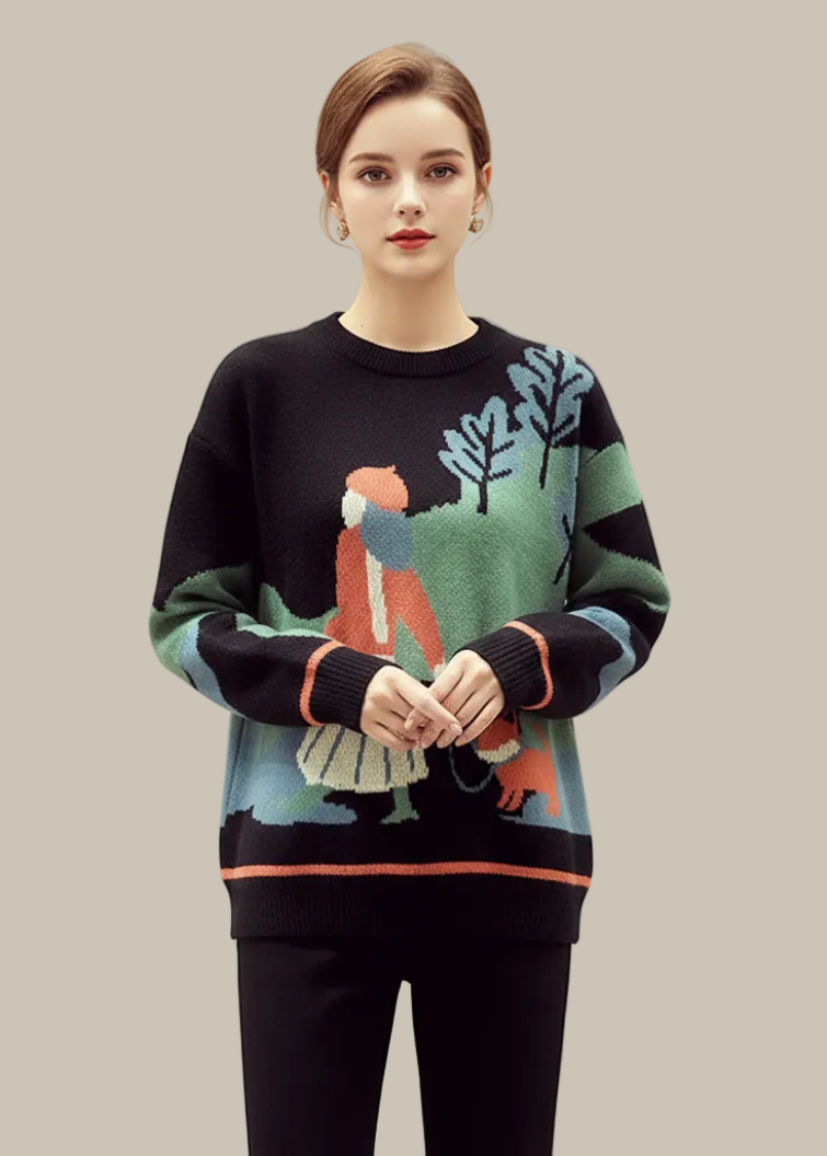 The Floral Crochet Knit Sweater