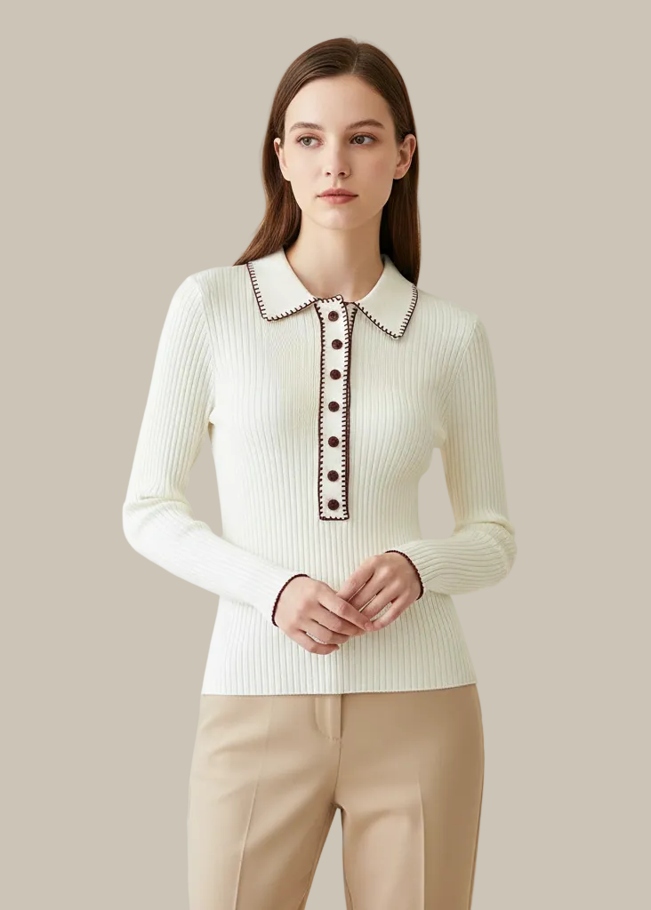 The Retro Contrast Wool-Blend Sweater