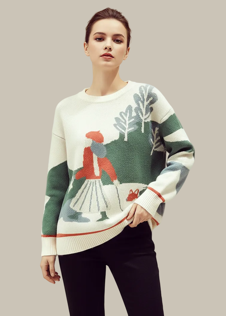 The Floral Crochet Knit Sweater