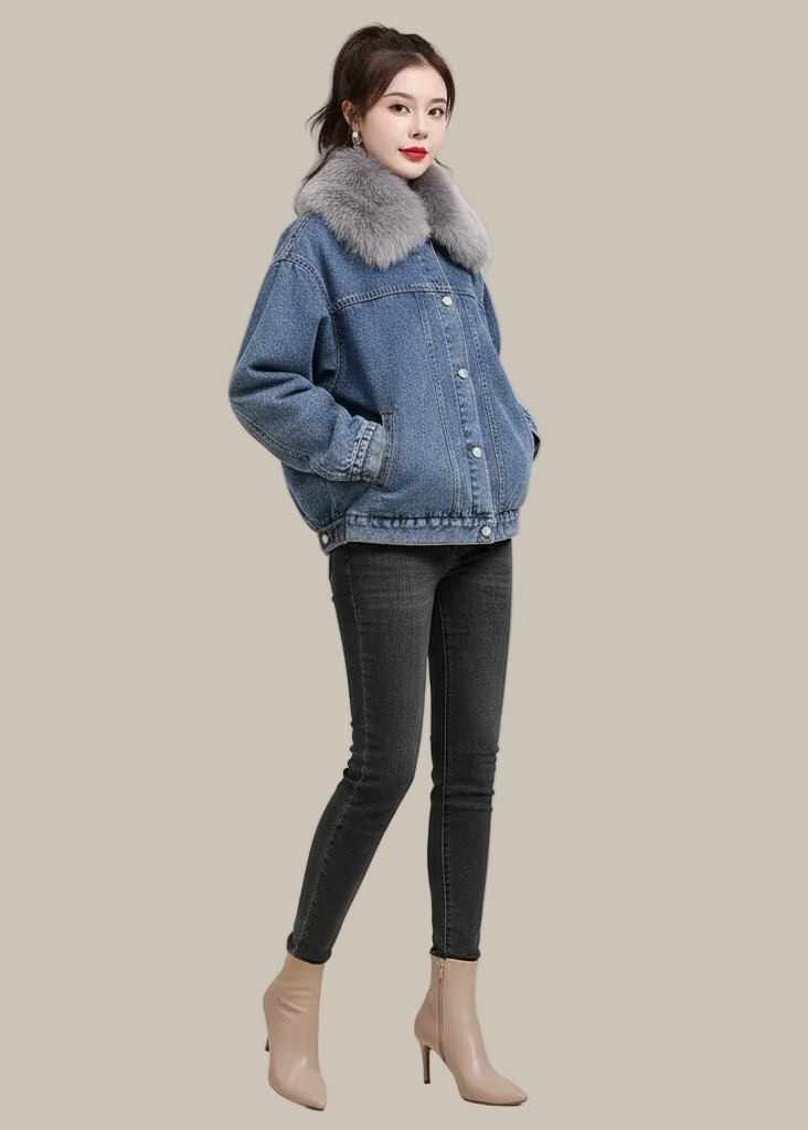The Fur-Collar Denim Jacket