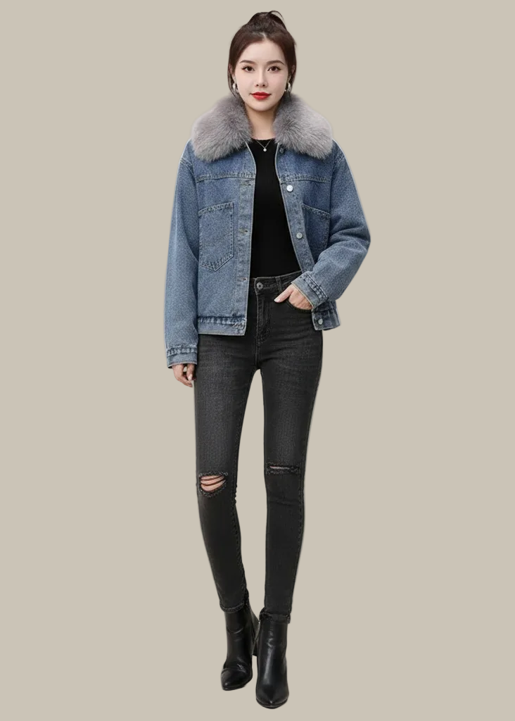 The Fur-Collar Denim Jacket
