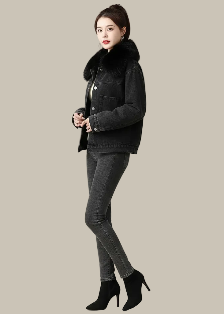 The Fur-Collar Denim Jacket