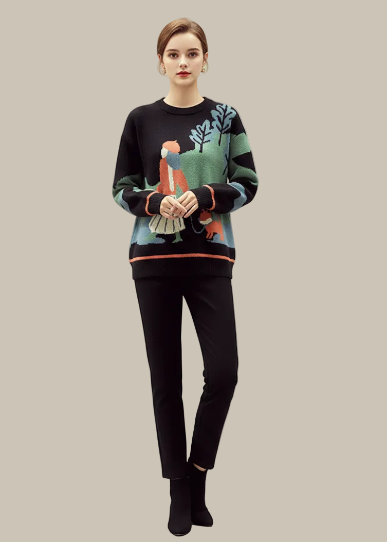 The Floral Crochet Knit Sweater