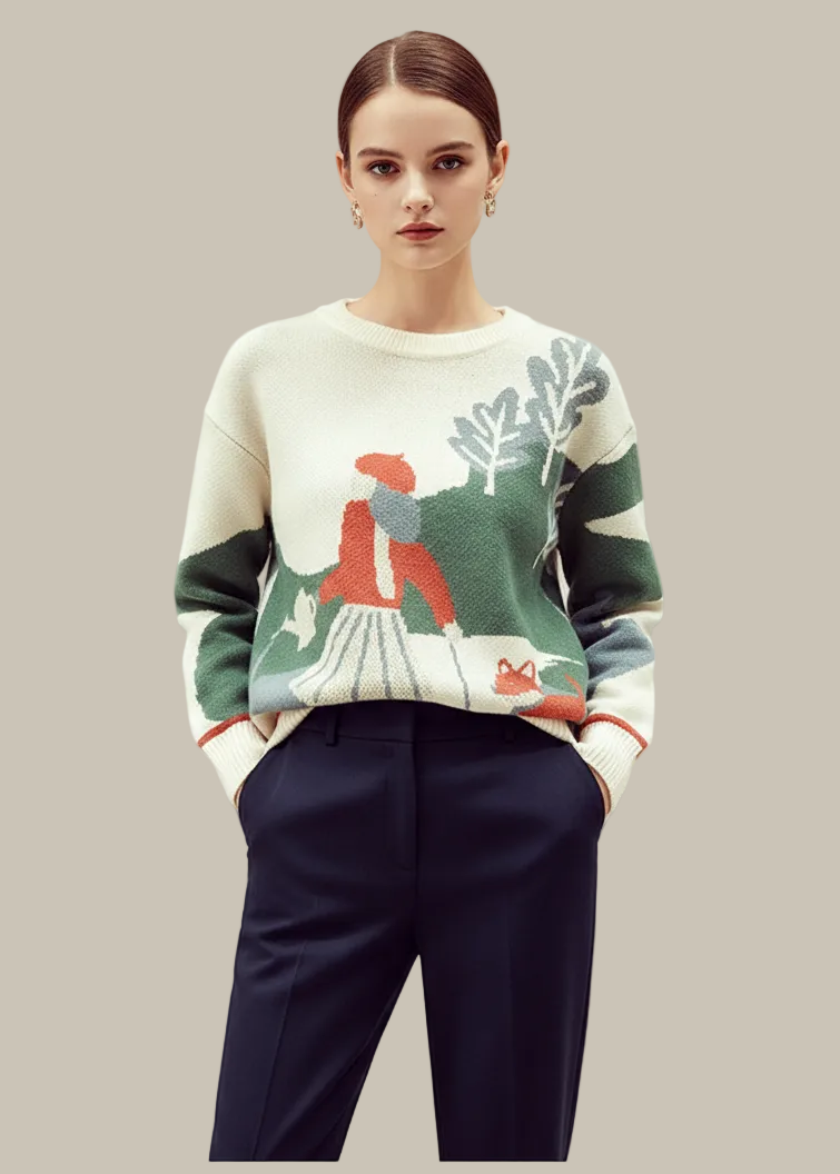 The Floral Crochet Knit Sweater