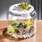 Premium Large Turtle Tank – Durable Plastic Habitat with Optional Lid