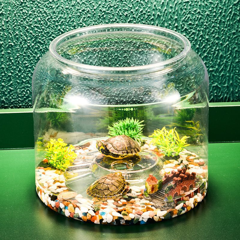 Premium Large Turtle Tank – Durable Plastic Habitat with Optional Lid