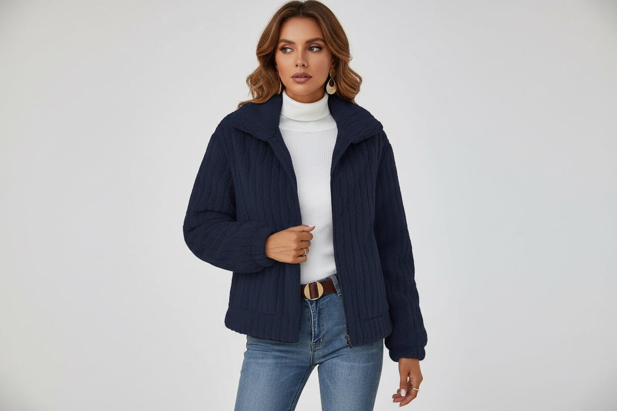 Plush Fleece Zip Jacket