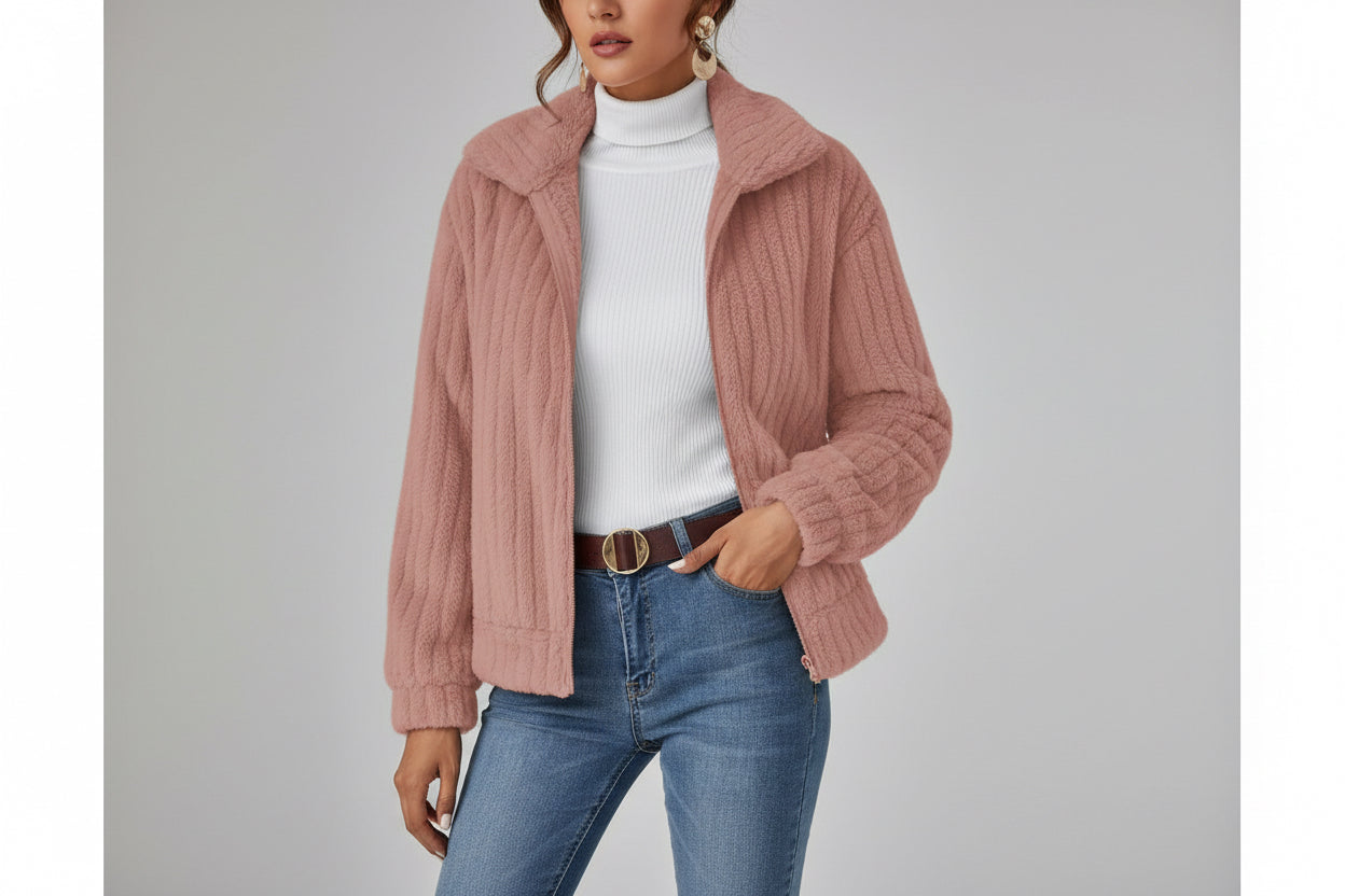 Plush Fleece Zip Jacket