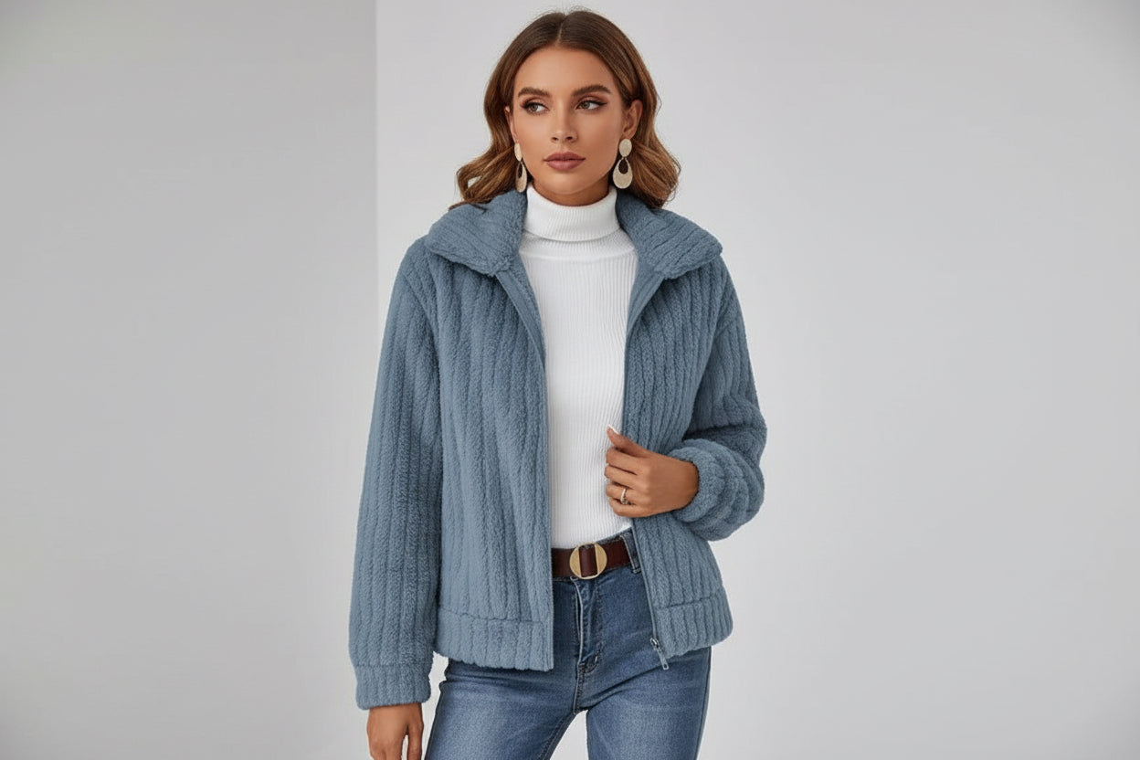Plush Fleece Zip Jacket