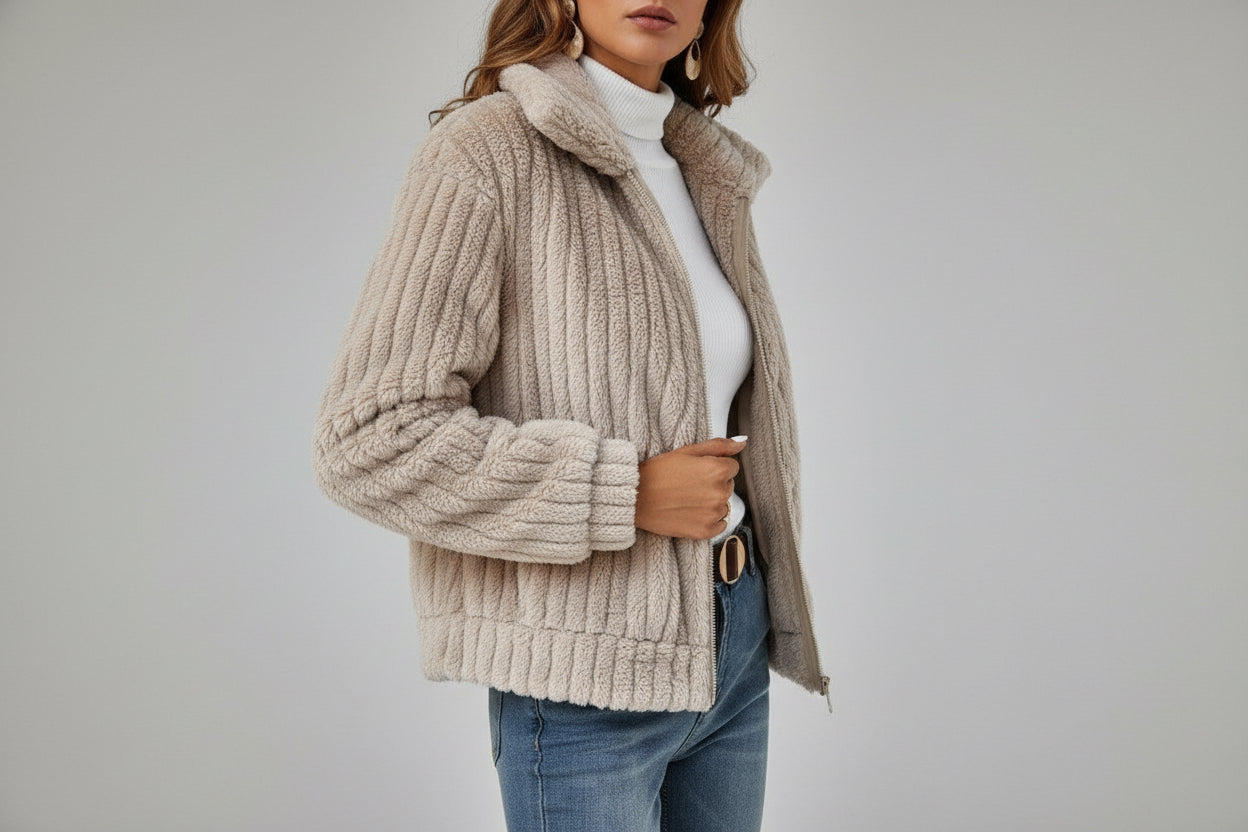 Plush Fleece Zip Jacket