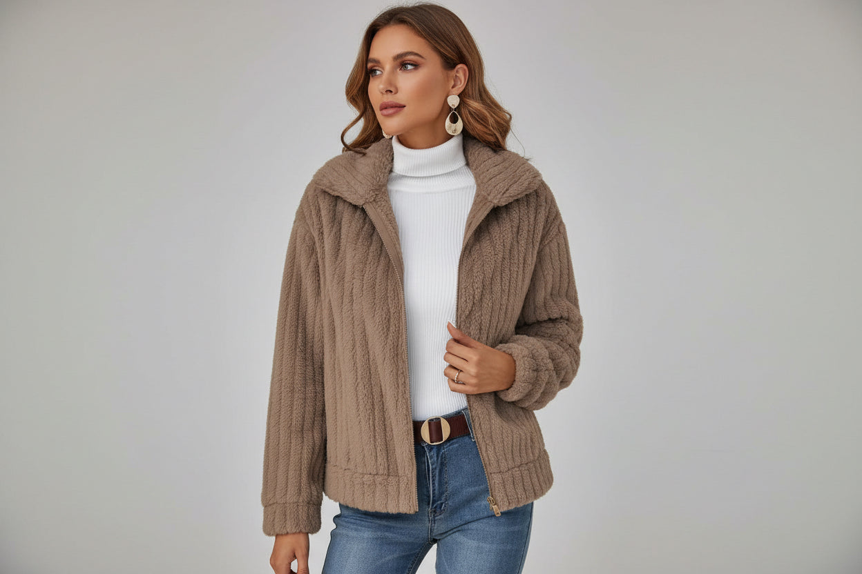 Plush Fleece Zip Jacket