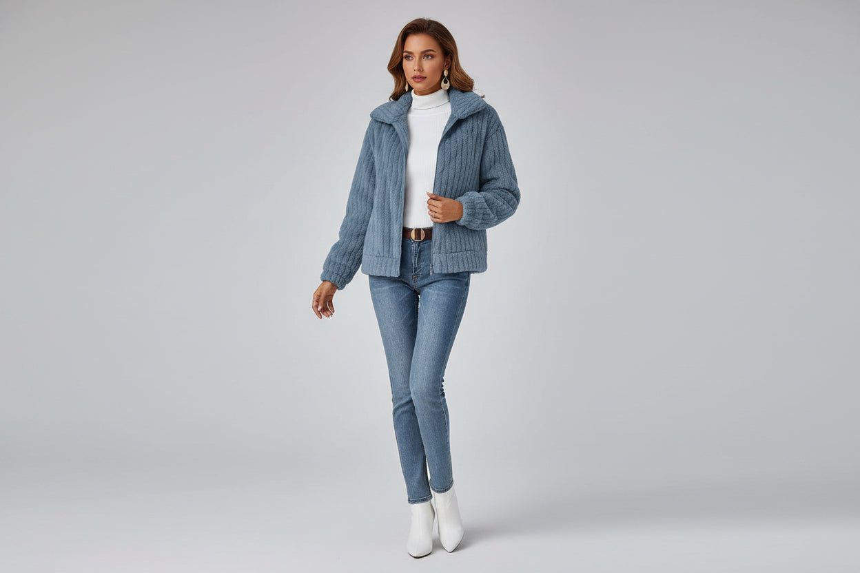 Plush Fleece Zip Jacket