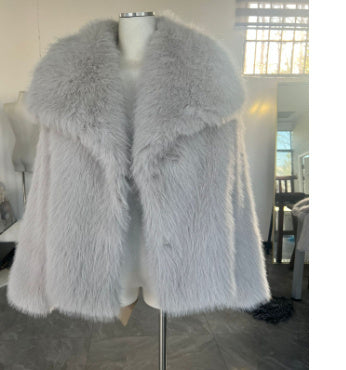Plush Lapel Winter Coat