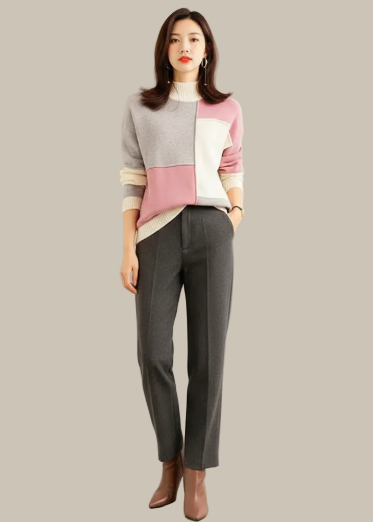 The Geometric Stitch Knit Sweater