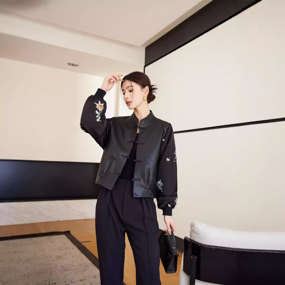 Refined PU Leather Jacket