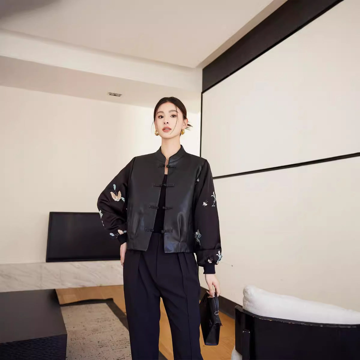 Refined PU Leather Jacket