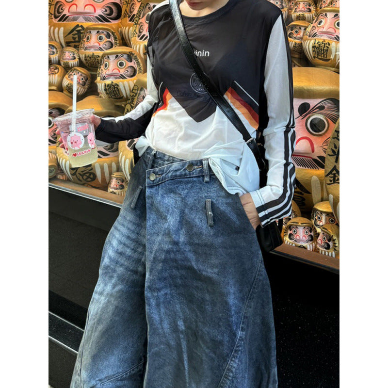 Retro Skate High-Waist Jeans