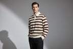Retro Stripe Polo Sweater