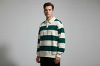 Retro Stripe Polo Sweater