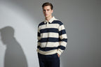 Retro Stripe Polo Sweater