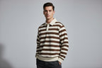 Retro Stripe Polo Sweater