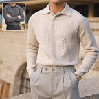 Slim Fit Lapel Knit Pullover Sweater