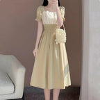 Sunlit High-Waist Dress