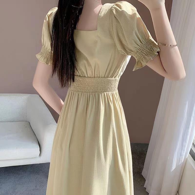 Sunlit High-Waist Dress
