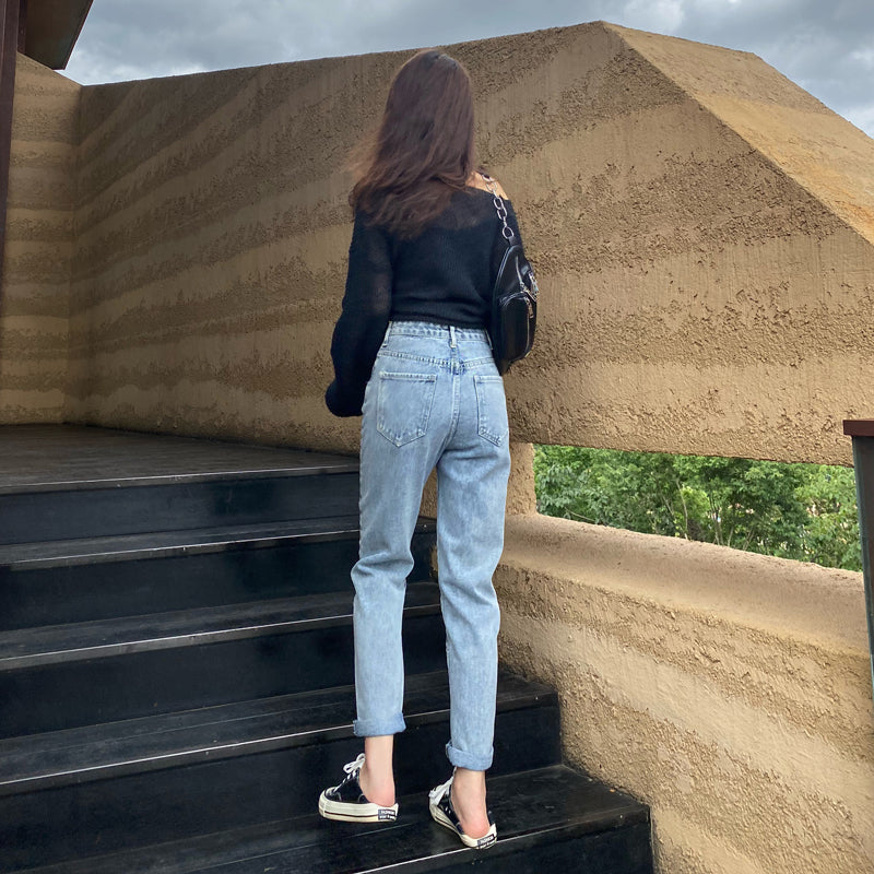 Women's High-Waist Multi-Pocket Denim jeans