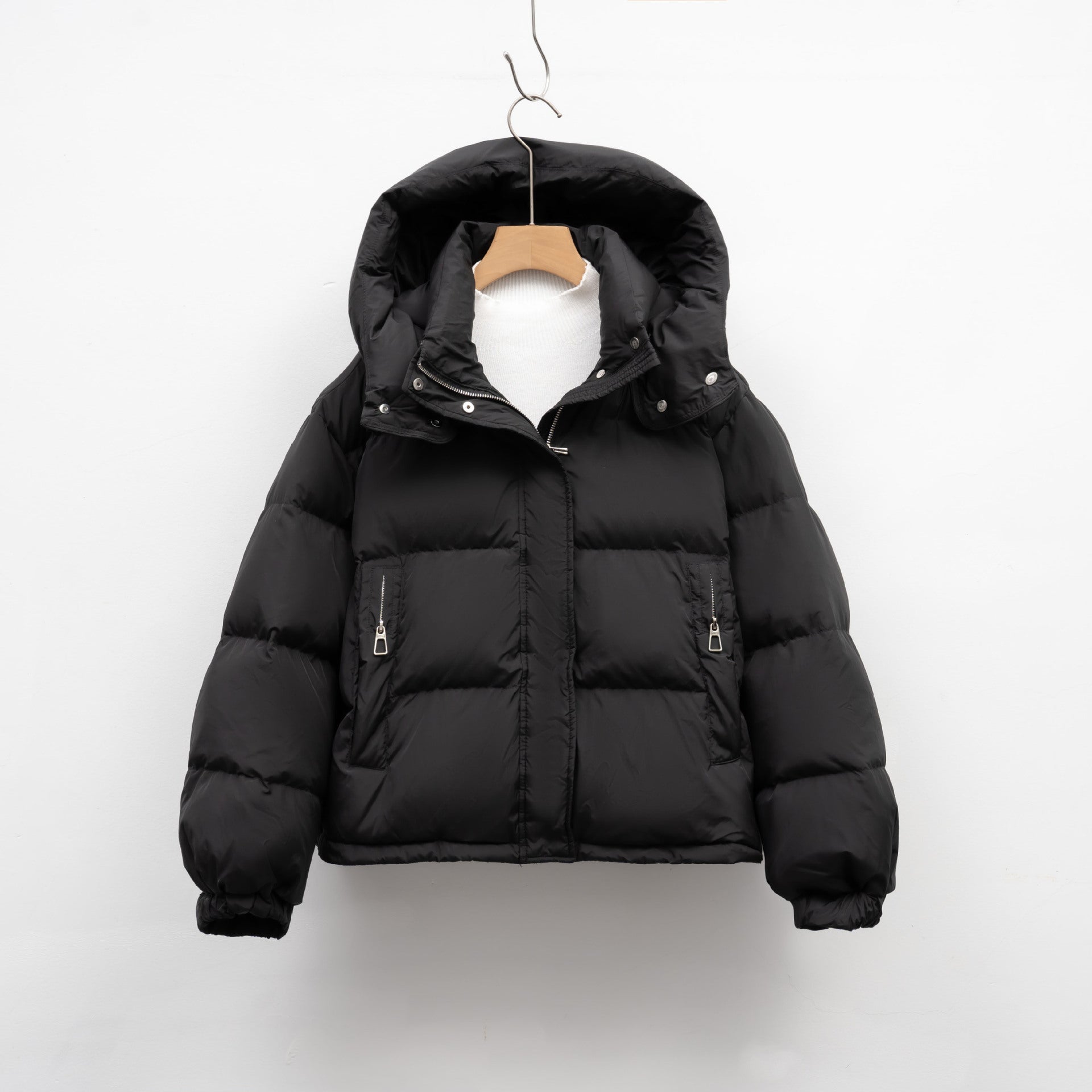 Women's Simple Warm Hooded Puffer Jacket