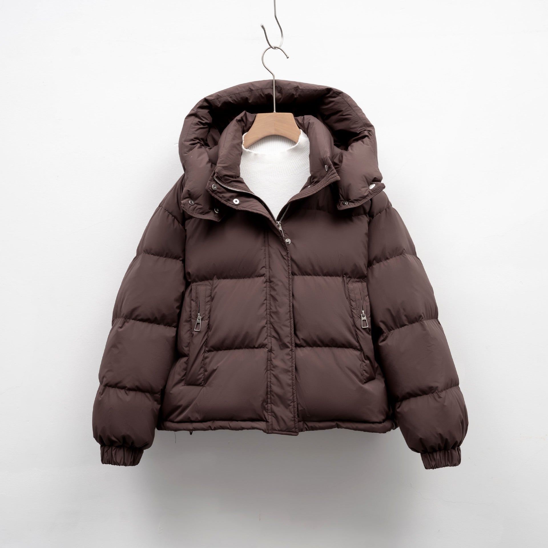Women's Simple Warm Hooded Puffer Jacket