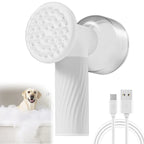 Silicone Self-Foaming Pet Bath Brush with Soap Dispenser