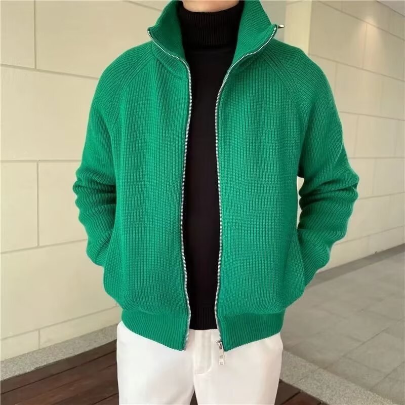 Men’s Winter Rabbit Fur Cardigan – Youth Loose-Fit Modal Sweater | Soft, Warm & Stylish Casual Outerwear for Teens & Adults
