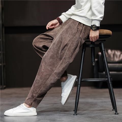 High-Waist Retro Straight-Leg Trousers