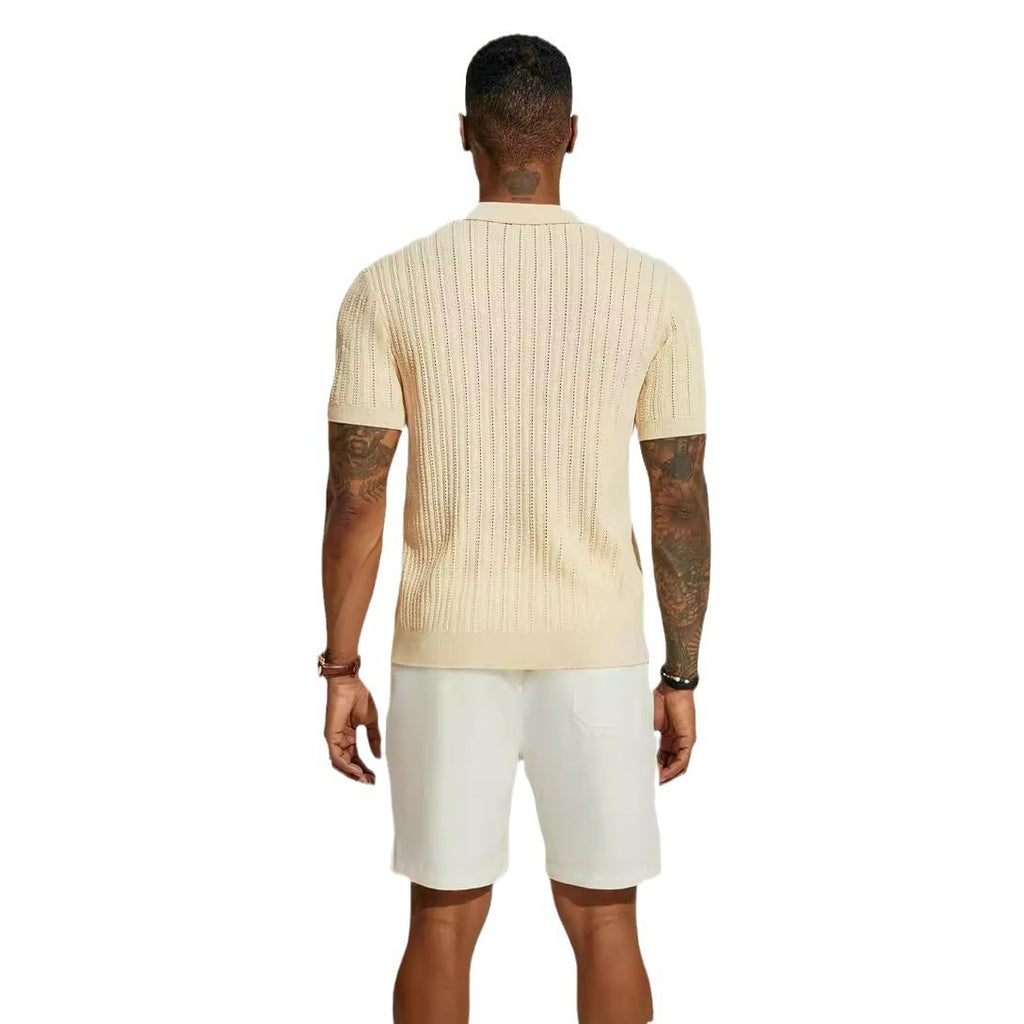 Men’s Plus Size Short Sleeve T-Shirt – Lightweight Polyester Casual Top for Summer & Daily Wear