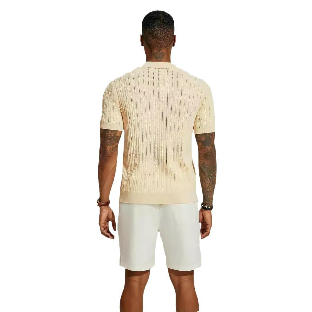 Men’s Plus Size Short Sleeve T-Shirt – Lightweight Polyester Casual Top for Summer & Daily Wear