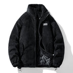 Men’s Corduroy Cardigan Coat – Korean Style Casual Outerwear Jacket | Soft Polyester Fiber, Comfortable Fit & Straight Hem Design