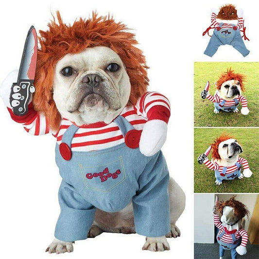 Dog Christmas Costume - Red Holiday Pet Outfit