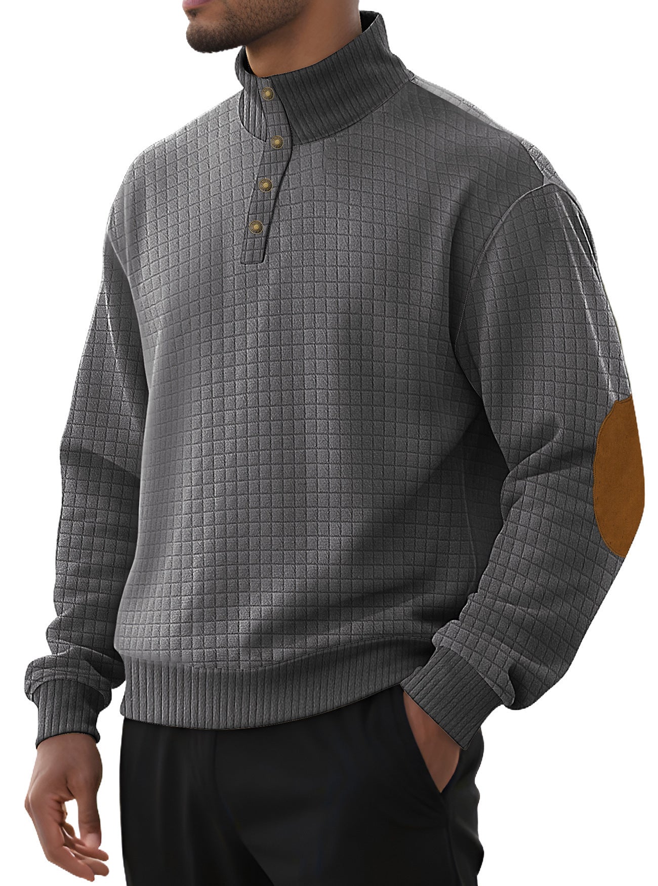 Men’s Long Sleeve Pullover Sweatshirt – Lightweight Polyester Casual Top for Daily Wear