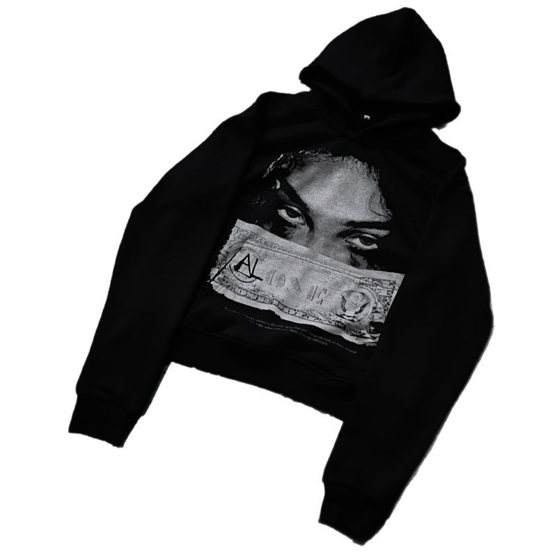 Loose-Fit Cartoon Graphic Hoodie