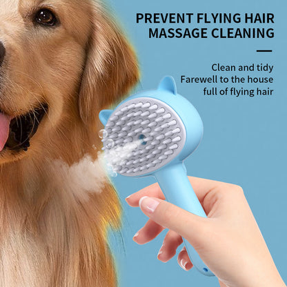 Pet Grooming Steam Brush – Electric Hair Remover & Massage Comb for Cats & Dogs | Rechargeable Fur Cleaner
