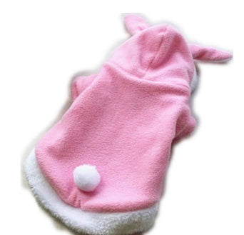 Warm Fleece Cat Hoodie – Cute Rabbit Costume for Cats & Small Dogs | Winter Pet Jacket