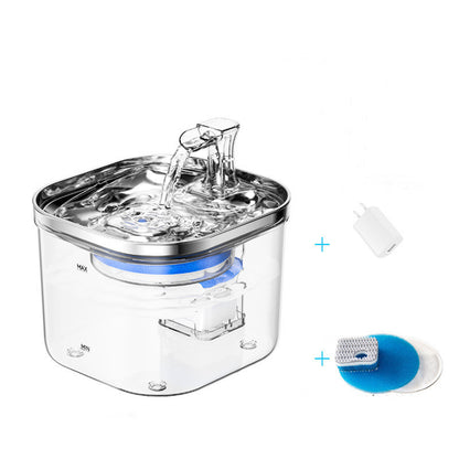Premium Stainless Steel Pet Water Fountain – 2L Automatic Cat & Dog Water Dispenser